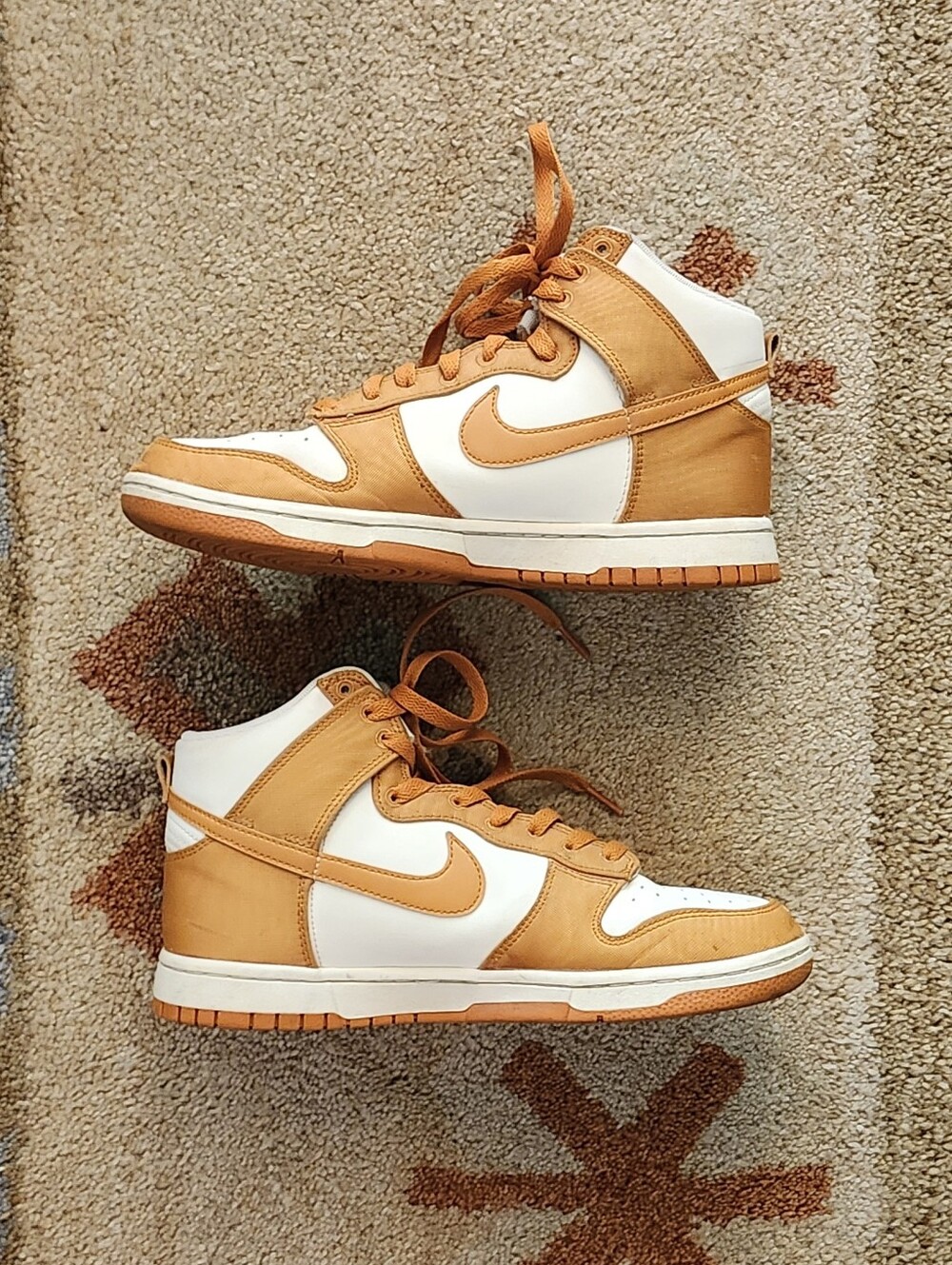 Nike High Retro Se Monarch Leather And Fabric Sneakers Sz 8
